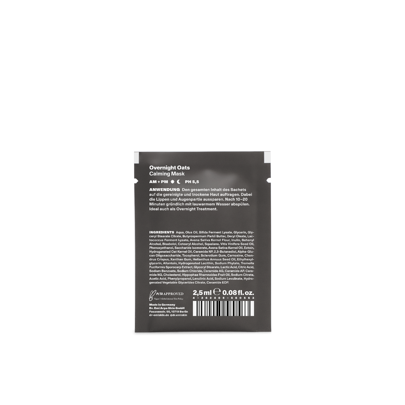 DR. EMI ARPA SKIN Overnight Oats Calming Mask Sachet Probe