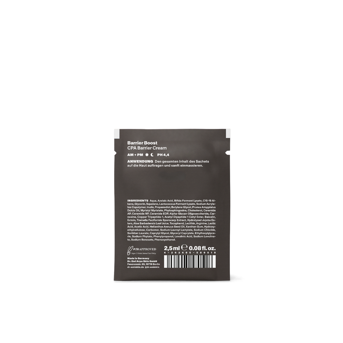 DR. EMI ARPA SKIN Barrier Boost Cream Moisturizer Sachet Probe