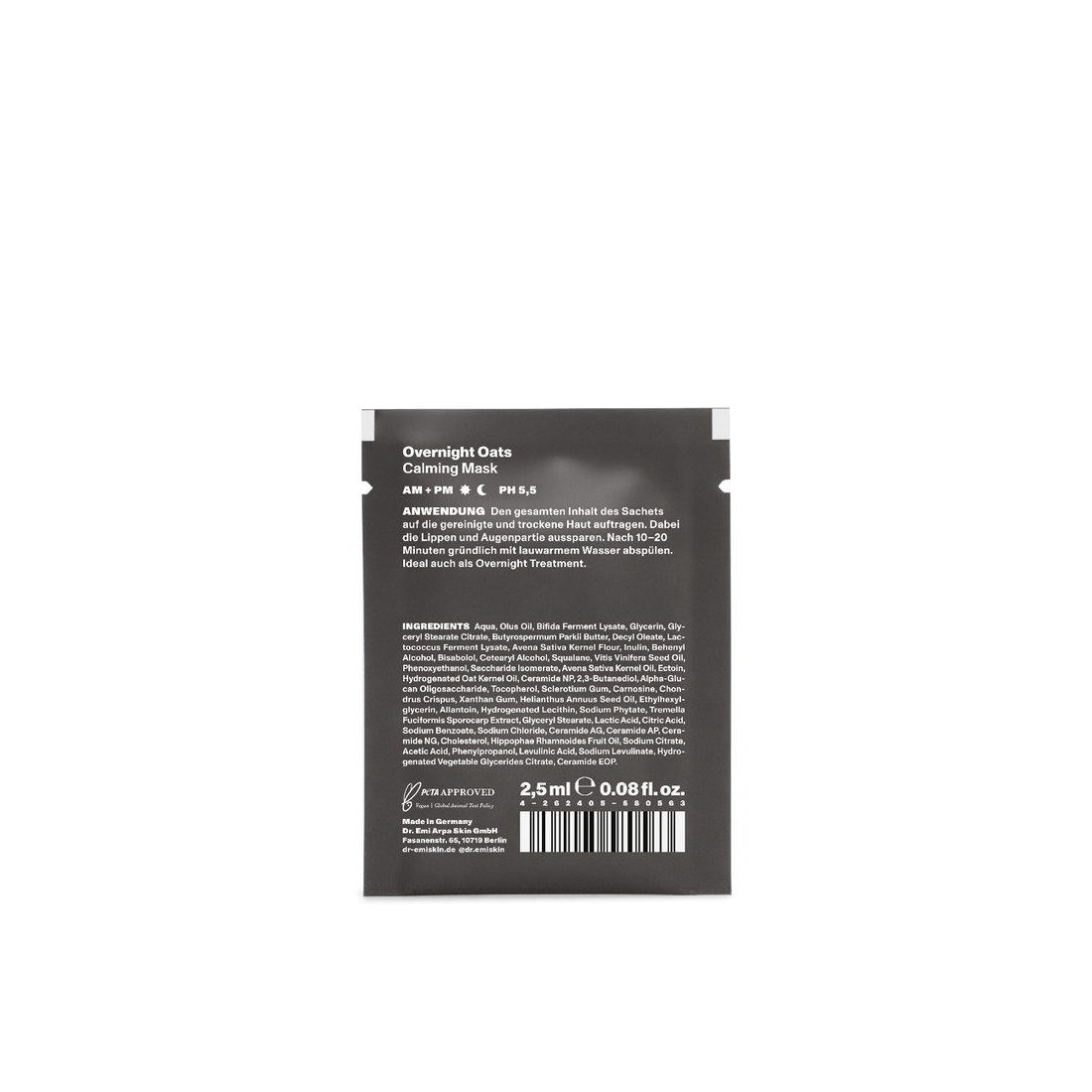 DR. EMI ARPA SKIN Overnight Oats Calming Mask Sachet Probe