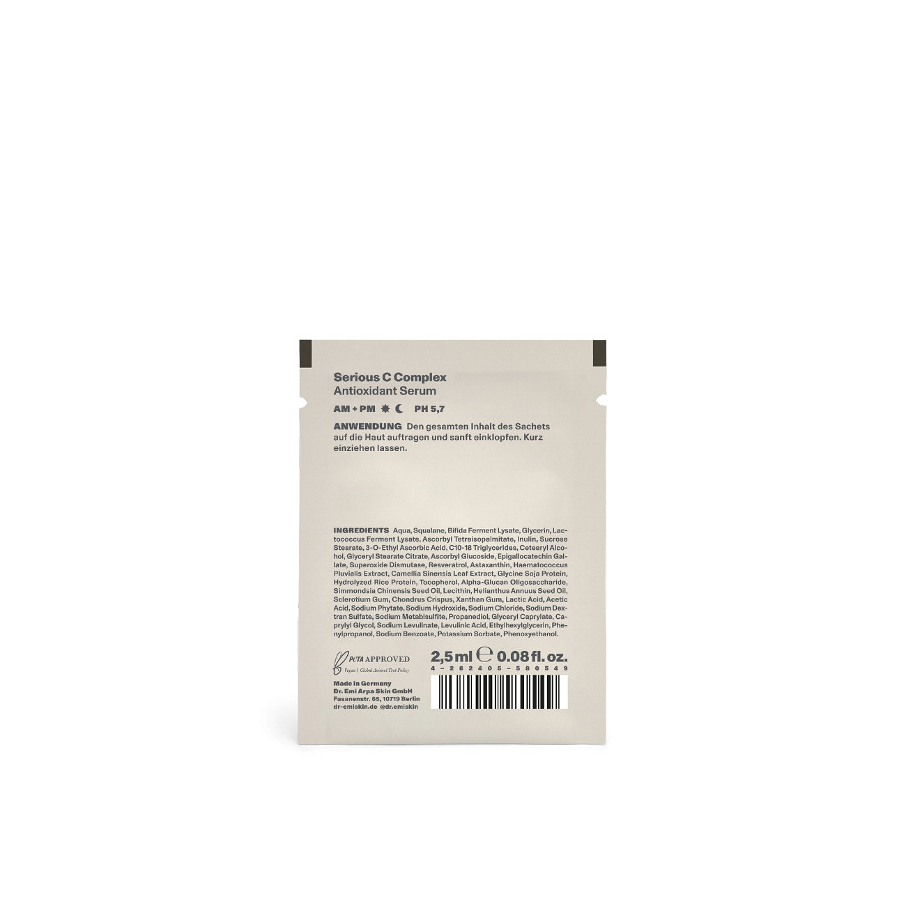 DR. EMI ARPA SKIN Antioxidant Serum Vitamin C Sachet Probe