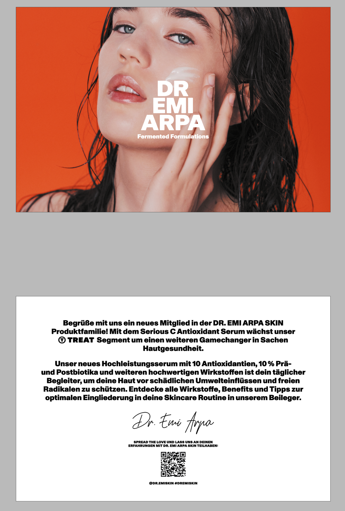 Product Launch Flyer Dr. Emi Arpa Skin